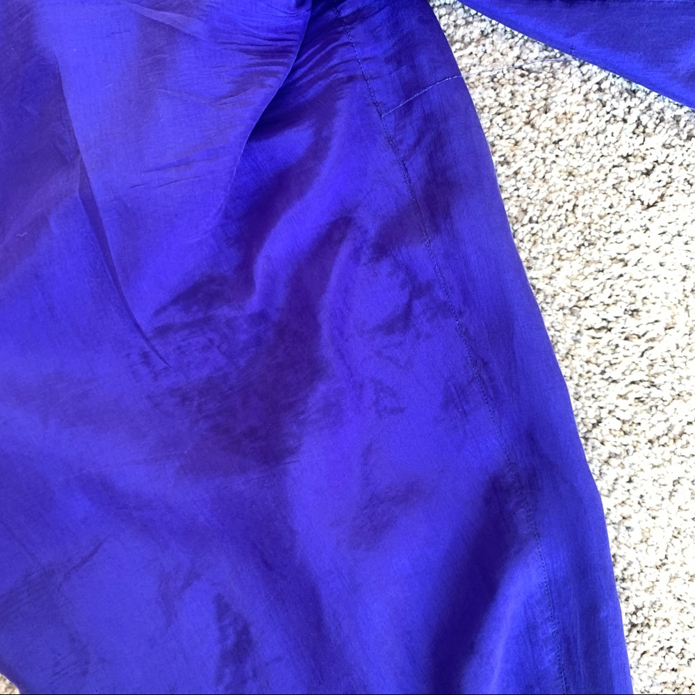 Vintage Saks Real Clothes Silk Blue Jumpsuit - Picture 11 of 14